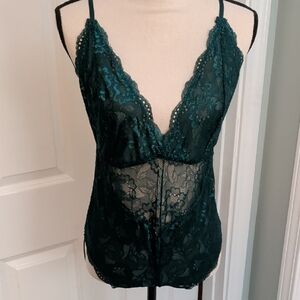 Lace Teal One piece, Snap Closure ( Never Worn)